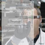 SMT Technician working on MES using Augmented Reality glasses