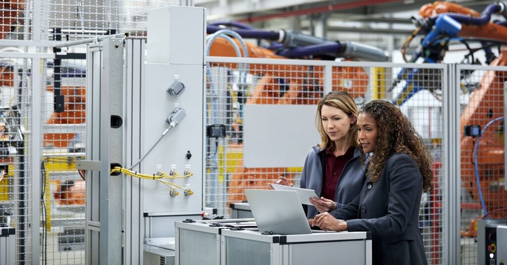 Engineers using technologies in auto industry