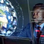 Global communication network concept. Multi-site MES program